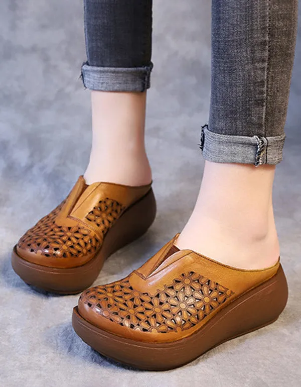 Summer Comfortable Hollow Wedge Slippers