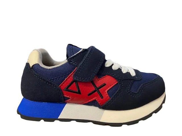 Sun68 Jaki Fluo Z42313K 07 navy blue boys' sneakers