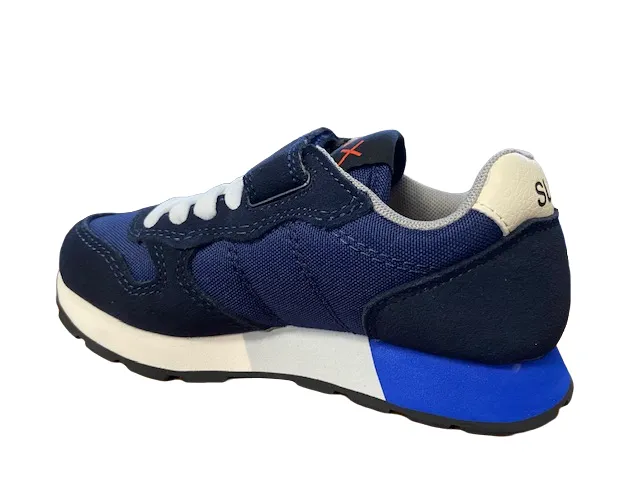 Sun68 Jaki Fluo Z42313K 07 navy blue boys' sneakers