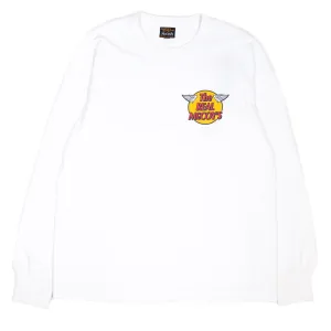 The Real McCoy's MC20002 Logo Tee L/S White