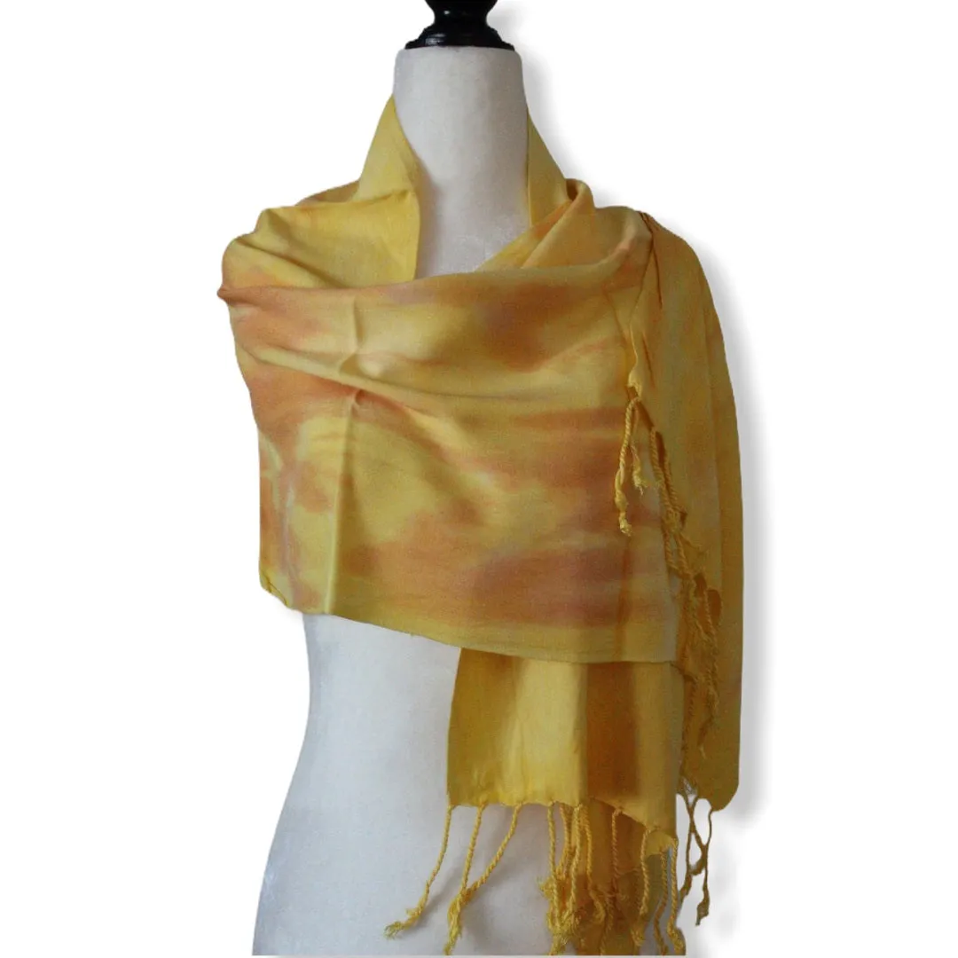 Tie Dye Handwoven Viscose Scarf