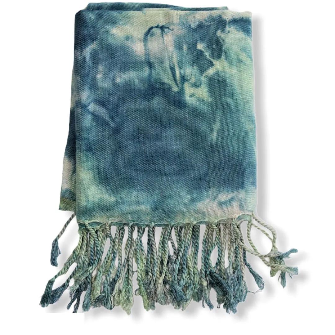 Tie Dye Handwoven Viscose Scarf