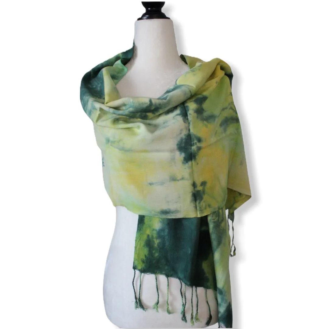 Tie Dye Handwoven Viscose Scarf