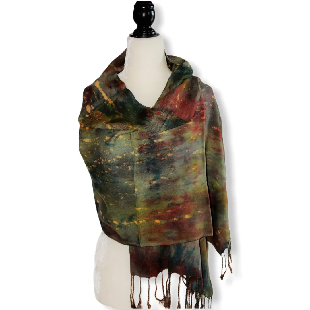 Tie Dye Handwoven Viscose Scarf