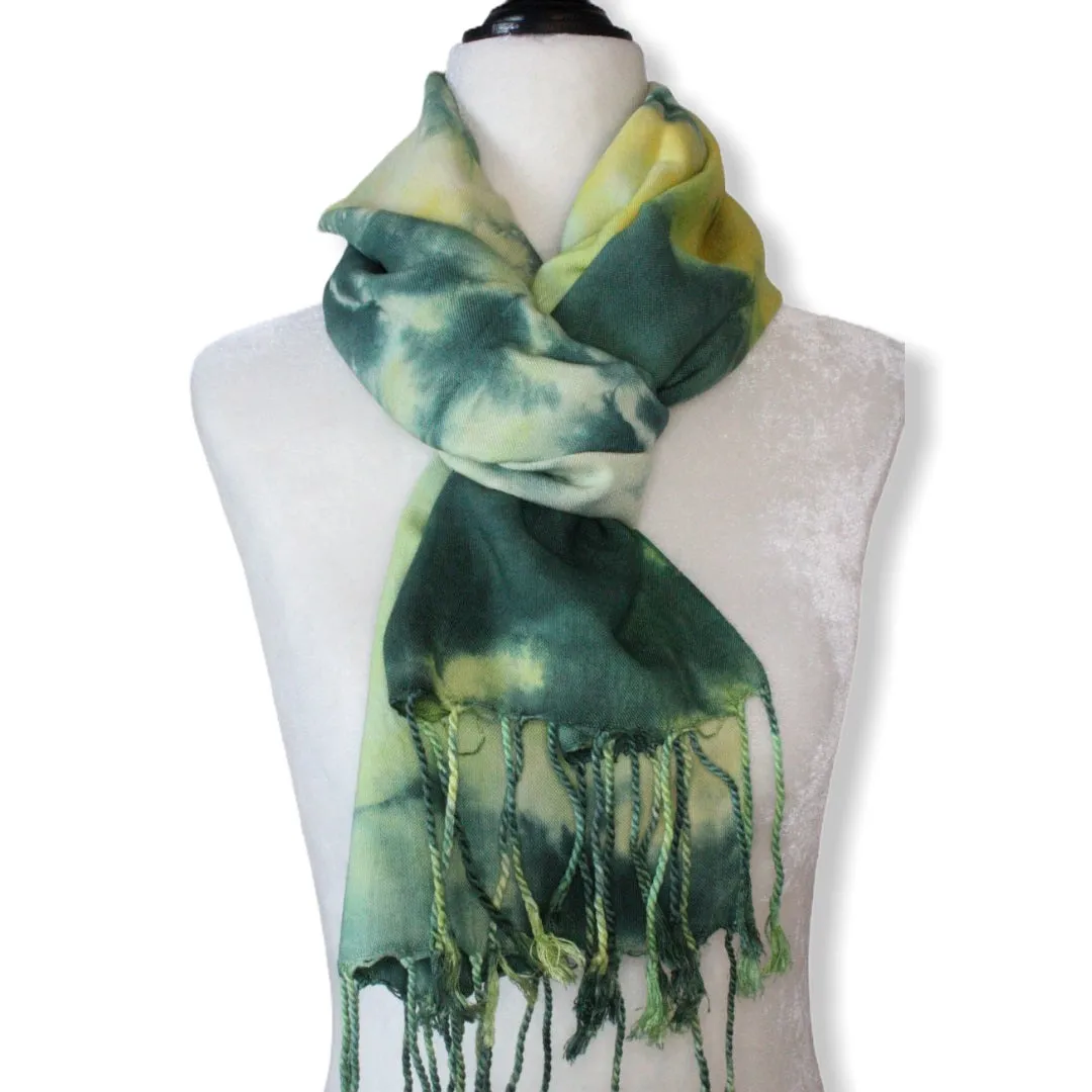 Tie Dye Handwoven Viscose Scarf