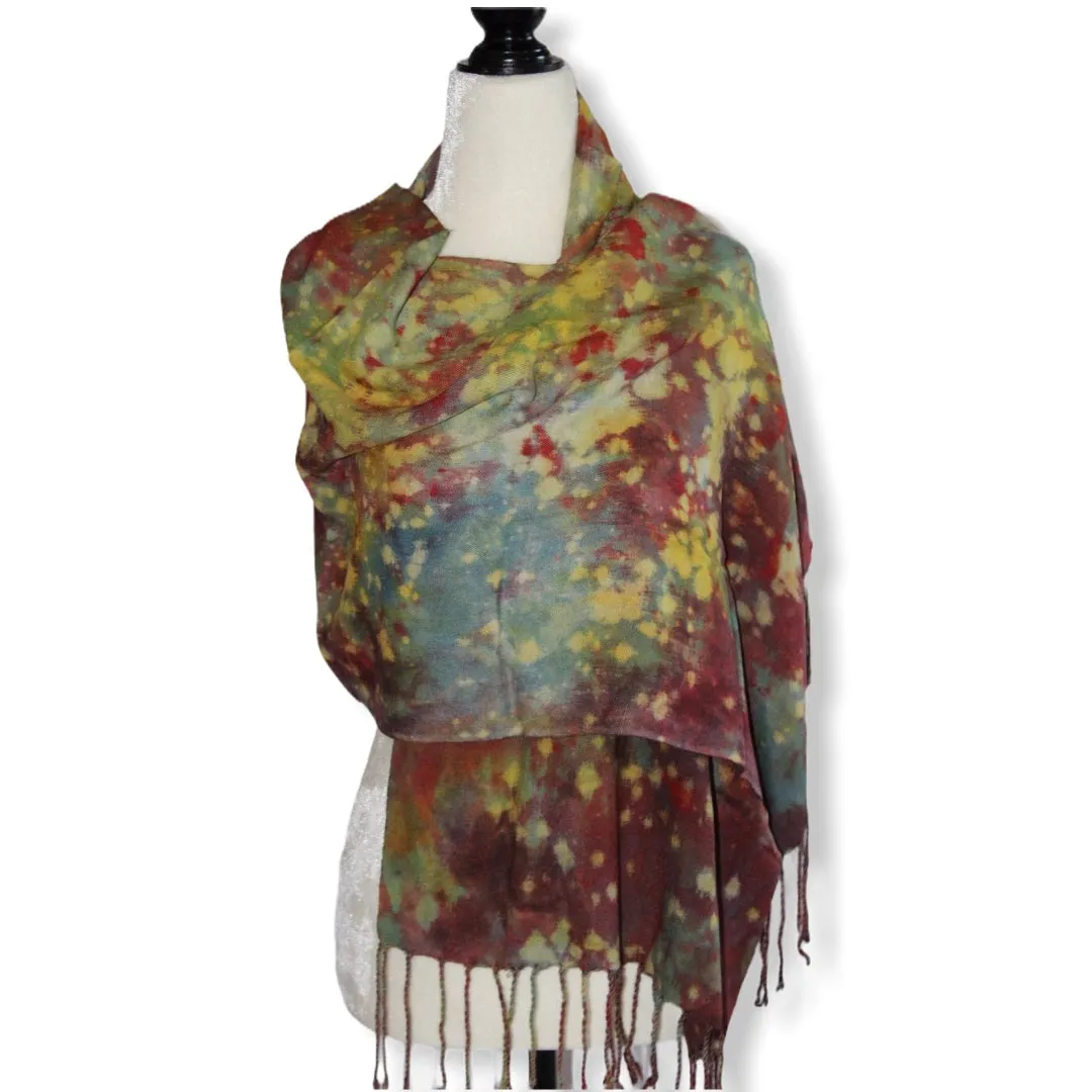 Tie Dye Handwoven Viscose Scarf