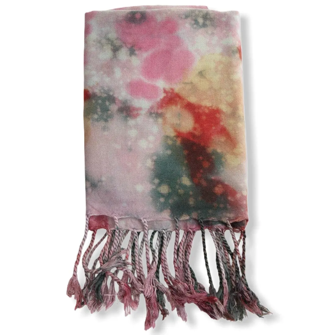 Tie Dye Handwoven Viscose Scarf