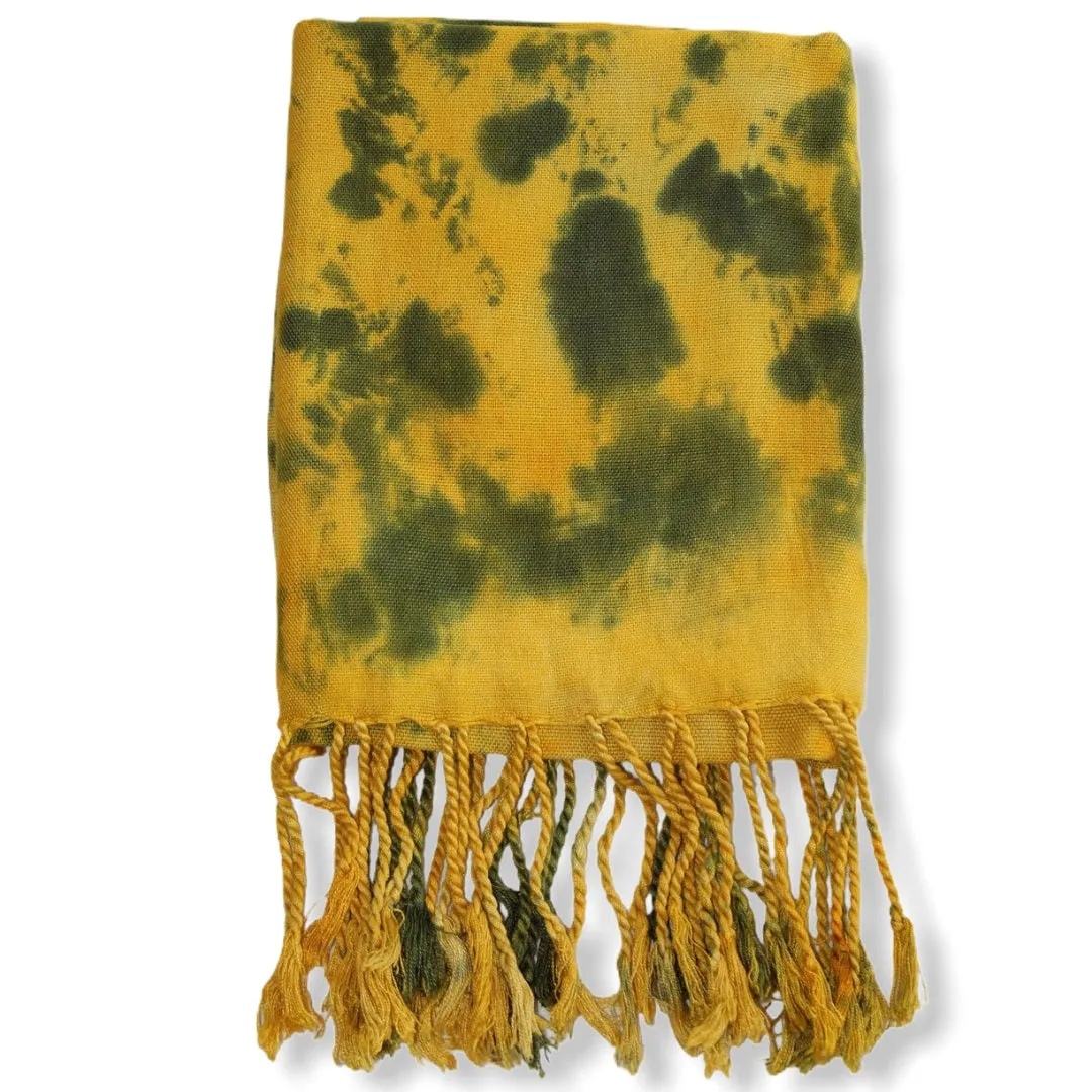 Tie Dye Handwoven Viscose Scarf