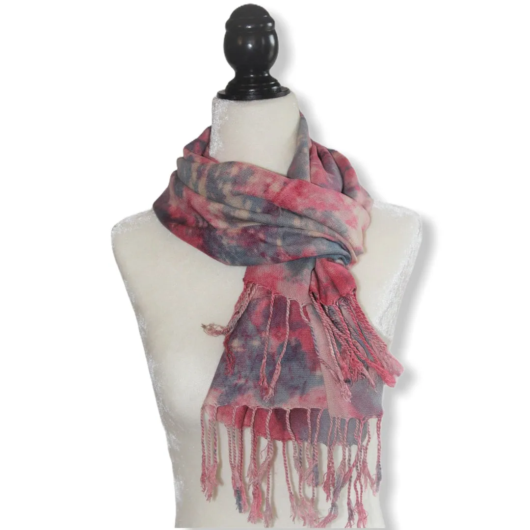 Tie Dye Handwoven Viscose Scarf