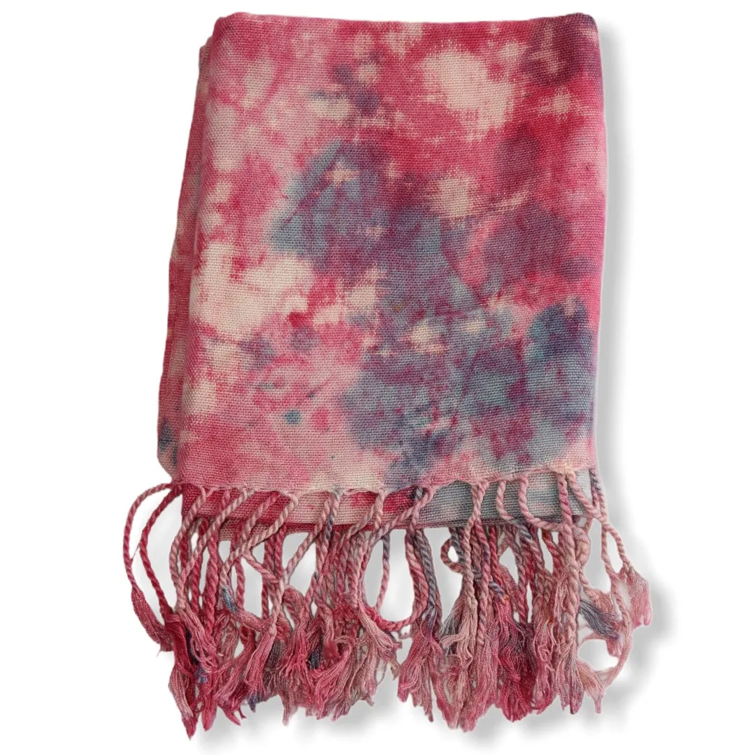 Tie Dye Handwoven Viscose Scarf