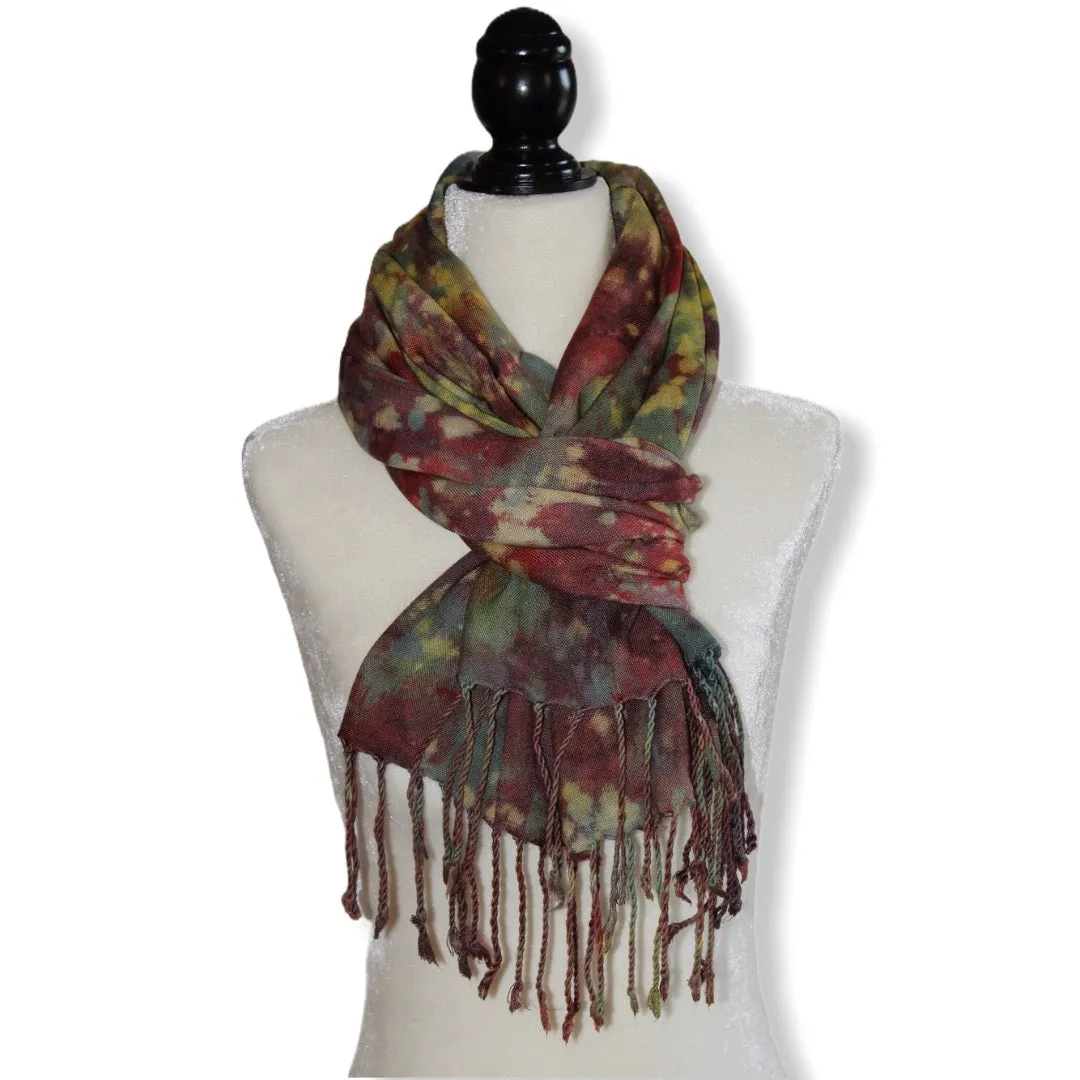 Tie Dye Handwoven Viscose Scarf