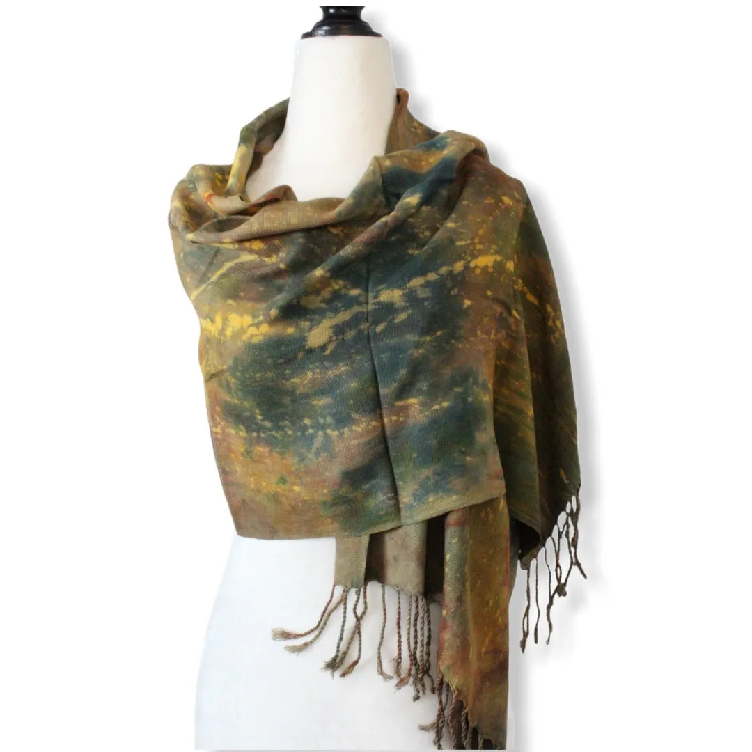 Tie Dye Handwoven Viscose Scarf