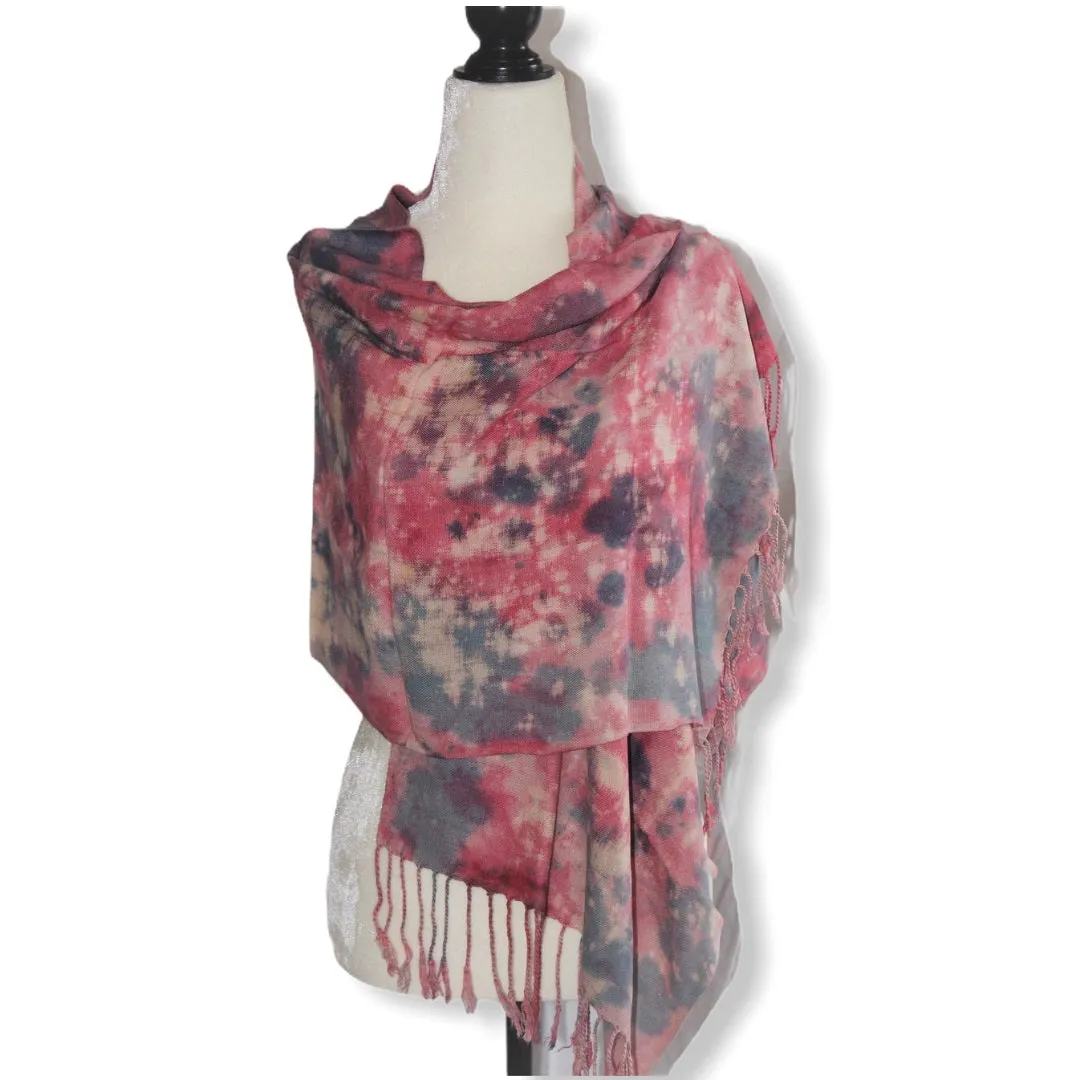 Tie Dye Handwoven Viscose Scarf