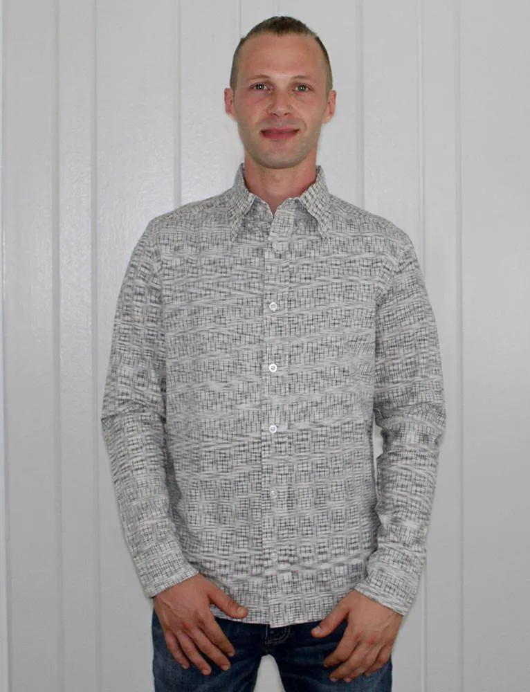 Timeless Grey Men's Button Down Shirt