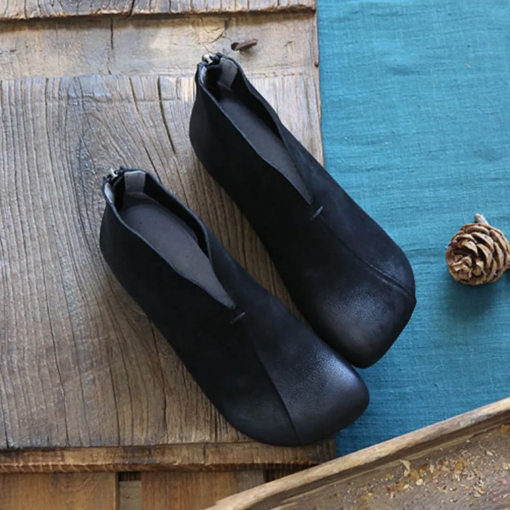 Vintage Leather Handmade Comfortable Flats