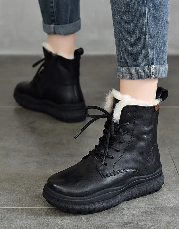 Waterproof Comfortable Winter Retro Boots With Fur