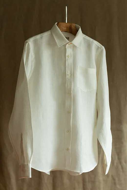 White Irish Linen Shirt