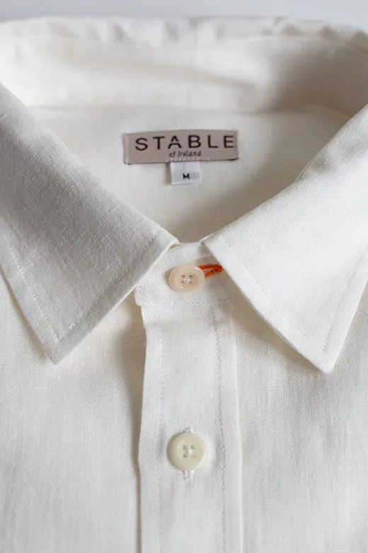 White Irish Linen Shirt