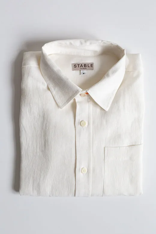 White Irish Linen Shirt